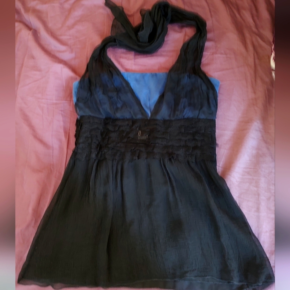 Must see, stunning silk halter blouse!